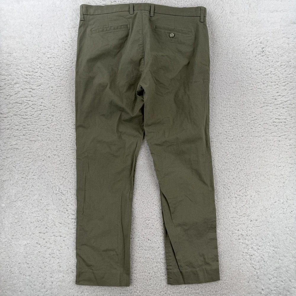 Vince Griffith Slim Fit Chino Pants Mens 38x31 Green Stretch M8153-2540